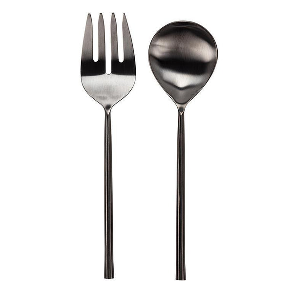 Matte Black Salad Servers