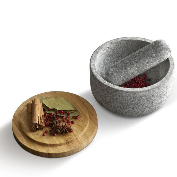 Joseph Joseph Dash Granite Pestle and Mortar with Bamboo Lid