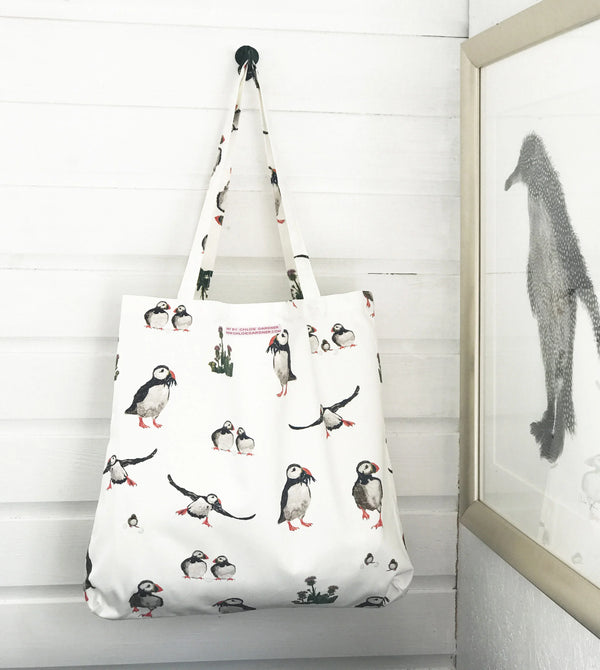 Chloë Gardner Puffin Cotton Canvas Shopping Bag