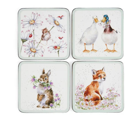 Wrendale Wild Flower Coasters set of 4