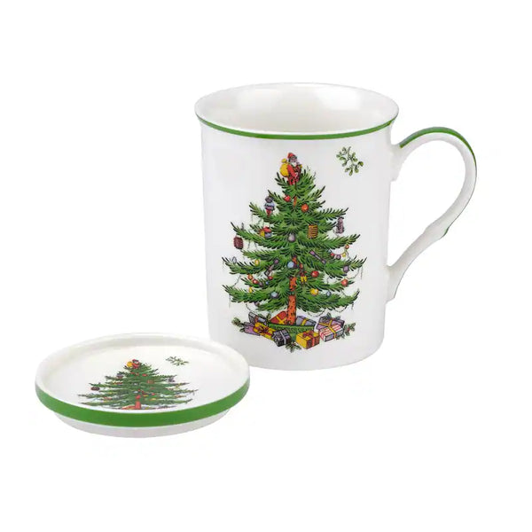 Christmas Tree Individual Mug and Coaster Set