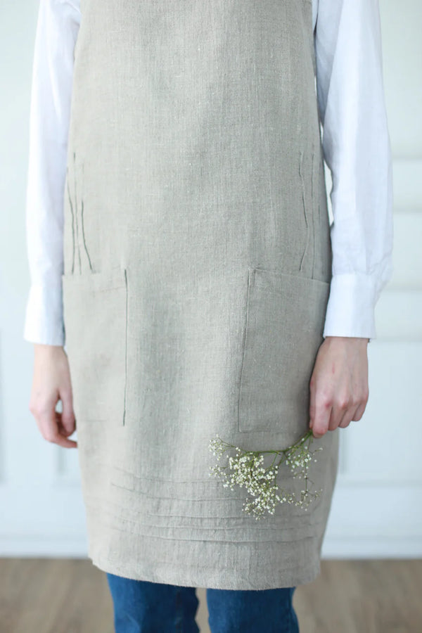 Linen Cross-Back Apron