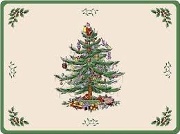 Christmas Tree Placemats Set of 4