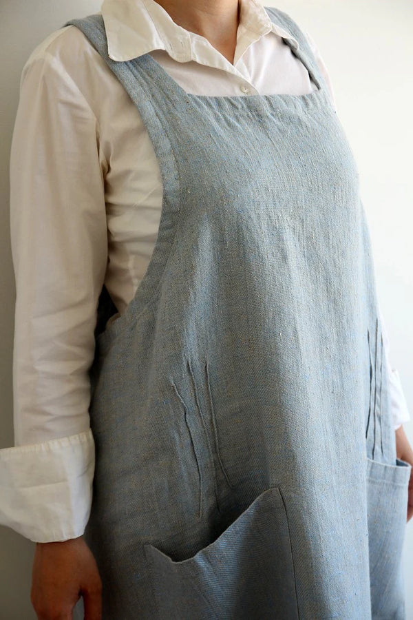 Linen Cross-Back Apron