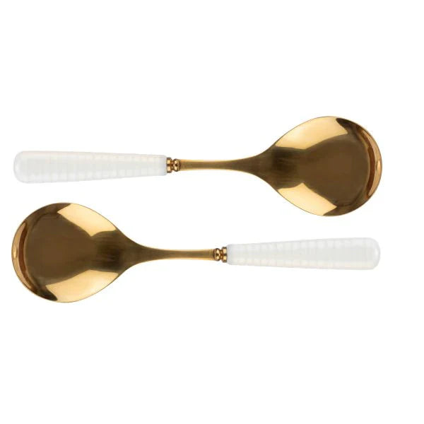 Sophie Conran White and Gold Salad Servers