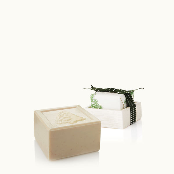 Thymes Frasier Fir Bar Soap & Soap Dish Gift Set