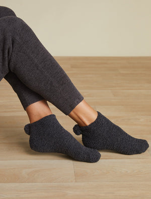 Barefoot Dreams CozyChic® Heathered Women's Socks- Graphite/White